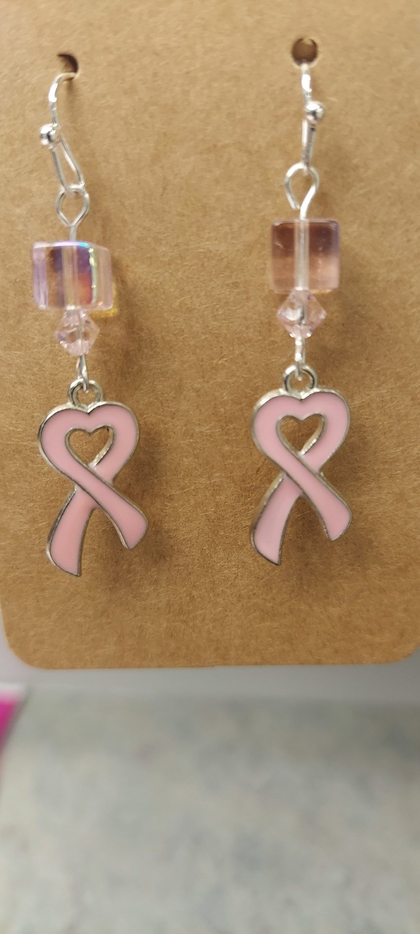 Pink Ribbon Twirl Earrings | Over The Moon