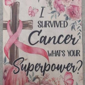 I Survived Cancer Garden Flag – Canvas (2 of 2)